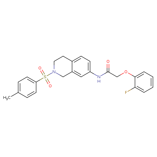 2-(2-fluorophenoxy)-N-[2-(4-methylbenzenesulfonyl)-1,2,3,4-tetrahydroisoquinolin-7-yl]acetamide