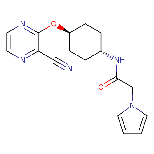 2-(1H-pyrrol-1-yl)-N-[(1r,4r)-4-[(3-cyanopyrazin-2-yl)oxy]cyclohexyl]acetamide