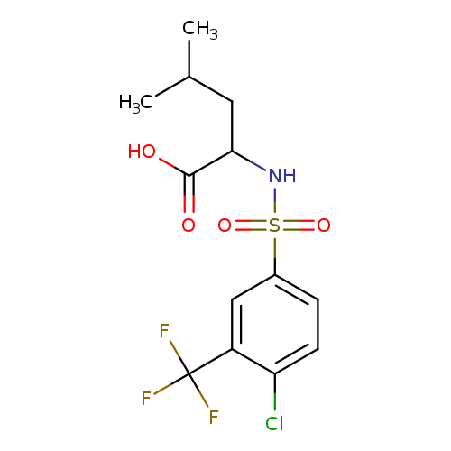 ((4-chloro-3-(trifluoromethyl)phenyl)sulfonyl)leucine