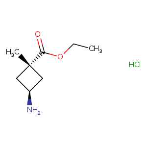 Cyclobutanecarboxylic acid, 3-amino-1-methyl-, ethyl ester, hydrochloride (1:1), trans-