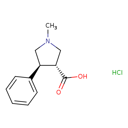 rac-(3R,4S)-1-methyl-4-phenylpyrrolidine-3-carboxylic acid hydrochloride, trans