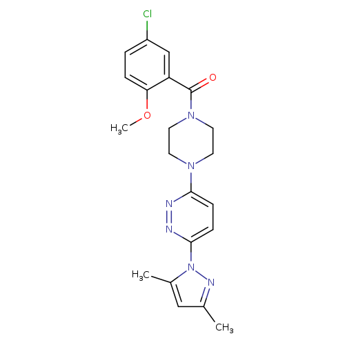 3-[4-(5-chloro-2-methoxybenzoyl)piperazin-1-yl]-6-(3,5-dimethyl-1H-pyrazol-1-yl)pyridazine