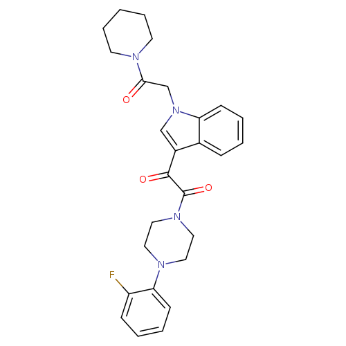 1-[4-(2-fluorophenyl)piperazin-1-yl]-2-{1-[2-oxo-2-(piperidin-1-yl)ethyl]-1H-indol-3-yl}ethane-1,2-dione