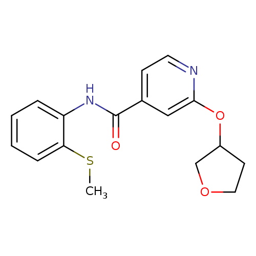 N-[2-(methylsulfanyl)phenyl]-2-(oxolan-3-yloxy)pyridine-4-carboxamide