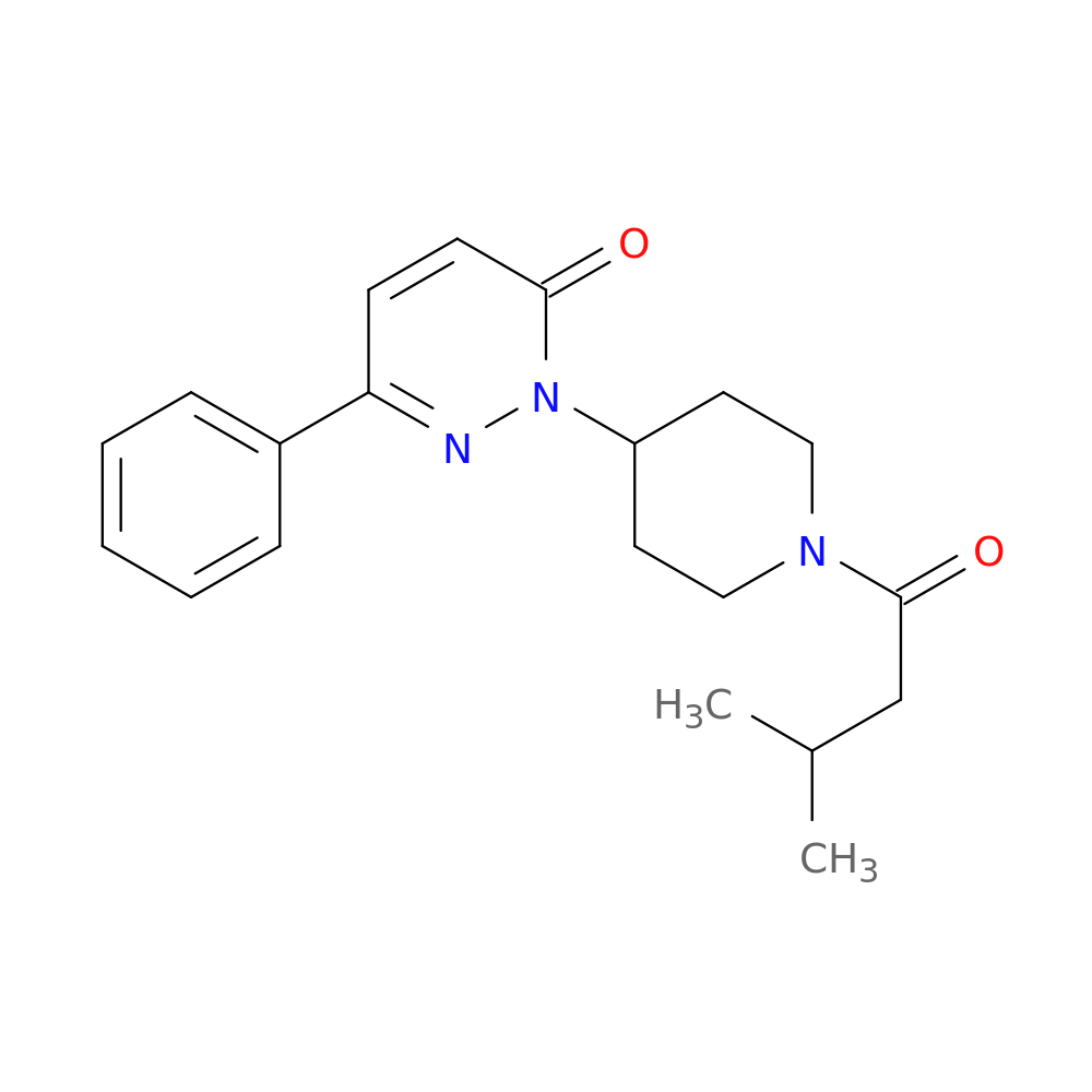 2-[1-(3-methylbutanoyl)piperidin-4-yl]-6-phenyl-2,3-dihydropyridazin-3-one
