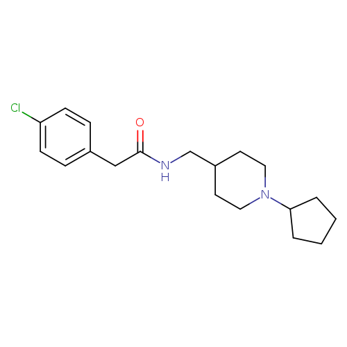 2-(4-chlorophenyl)-N-[(1-cyclopentylpiperidin-4-yl)methyl]acetamide