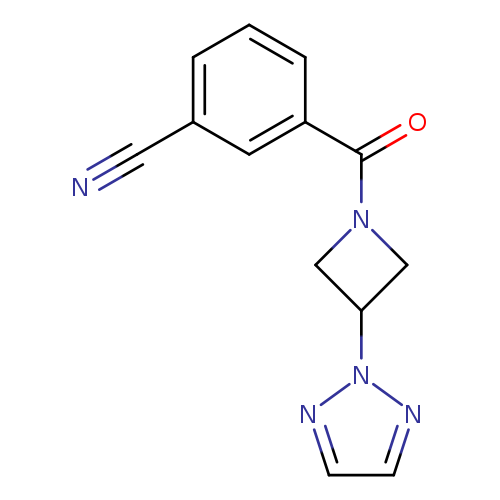 3-[3-(2H-1,2,3-triazol-2-yl)azetidine-1-carbonyl]benzonitrile