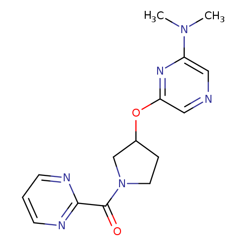N,N-dimethyl-6-{[1-(pyrimidine-2-carbonyl)pyrrolidin-3-yl]oxy}pyrazin-2-amine