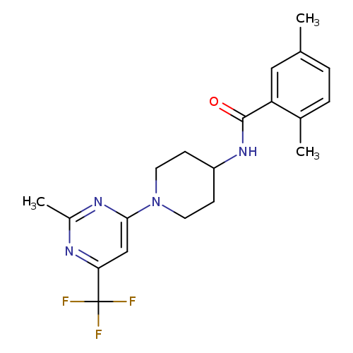 2,5-dimethyl-N-{1-[2-methyl-6-(trifluoromethyl)pyrimidin-4-yl]piperidin-4-yl}benzamide