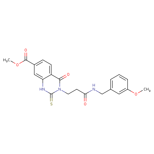 methyl 3-(2-{[(3-methoxyphenyl)methyl]carbamoyl}ethyl)-4-oxo-2-sulfanylidene-1,2,3,4-tetrahydroquinazoline-7-carboxylate