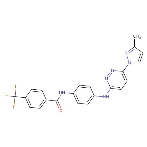 N-(4-{[6-(3-methyl-1H-pyrazol-1-yl)pyridazin-3-yl]amino}phenyl)-4-(trifluoromethyl)benzamide
