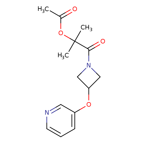 2-methyl-1-oxo-1-[3-(pyridin-3-yloxy)azetidin-1-yl]propan-2-yl acetate
