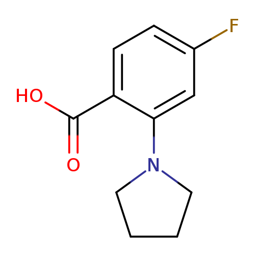 4-Fluoro-2-(1-pyrrolidinyl)benzoic acid