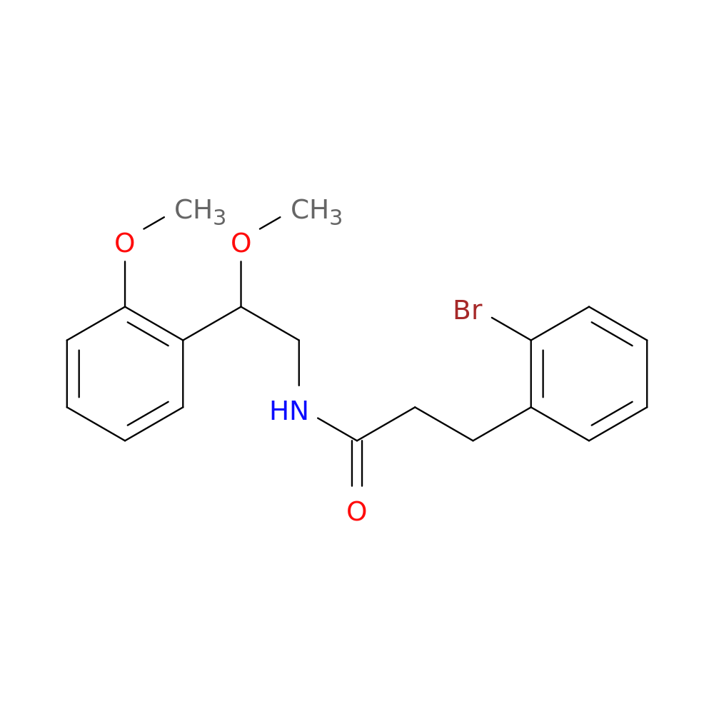 3-(2-bromophenyl)-N-[2-methoxy-2-(2-methoxyphenyl)ethyl]propanamide