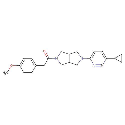 1-[5-(6-cyclopropylpyridazin-3-yl)-octahydropyrrolo[3,4-c]pyrrol-2-yl]-2-(4-methoxyphenyl)ethan-1-one