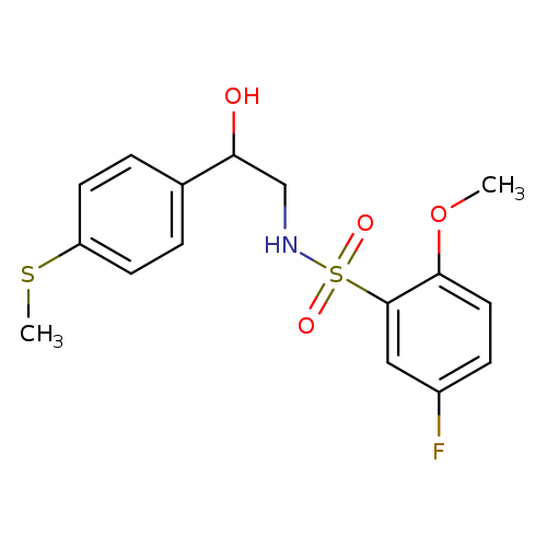 5-fluoro-N-{2-hydroxy-2-[4-(methylsulfanyl)phenyl]ethyl}-2-methoxybenzene-1-sulfonamide