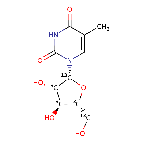 Uridine-1',2',3',4',5'-13C5, 5-methyl- (9CI)