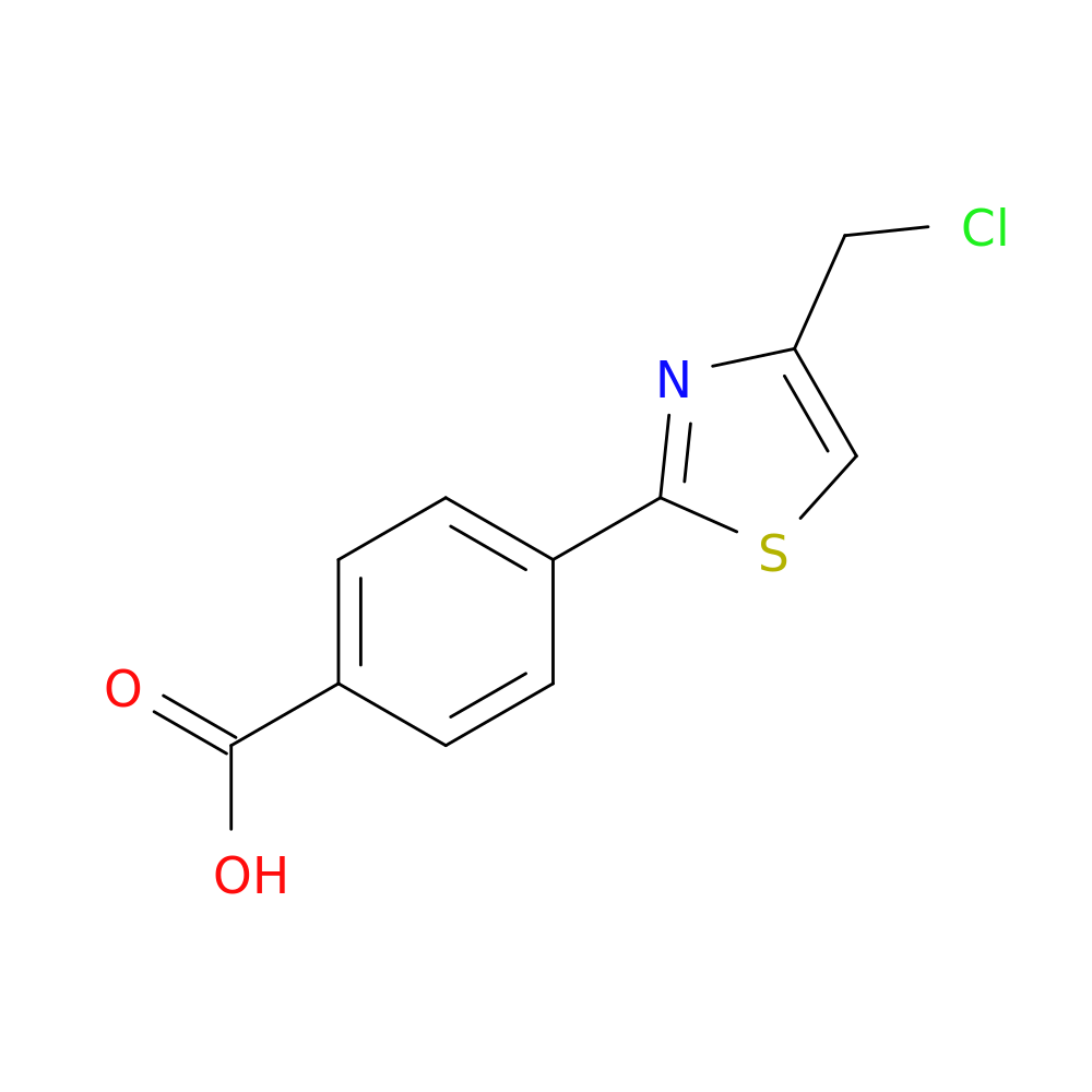 4-[4-(chloromethyl)-1,3-thiazol-2-yl]benzoic acid