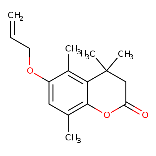 3,4-dihydro-4,4,5,8-tetramethyl-6-(2-propen-1-yloxy)-2H-1-benzopyran-2-one