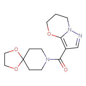 8-{5H,6H,7H-pyrazolo[3,2-b][1,3]oxazine-3-carbonyl}-1,4-dioxa-8-azaspiro[4.5]decane