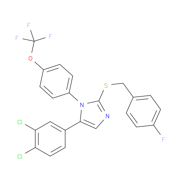 5-(3,4-dichlorophenyl)-2-{[(4-fluorophenyl)methyl]sulfanyl}-1-[4-(trifluoromethoxy)phenyl]-1H-imidazole