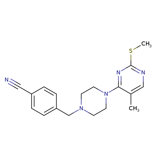 4-({4-[5-methyl-2-(methylsulfanyl)pyrimidin-4-yl]piperazin-1-yl}methyl)benzonitrile