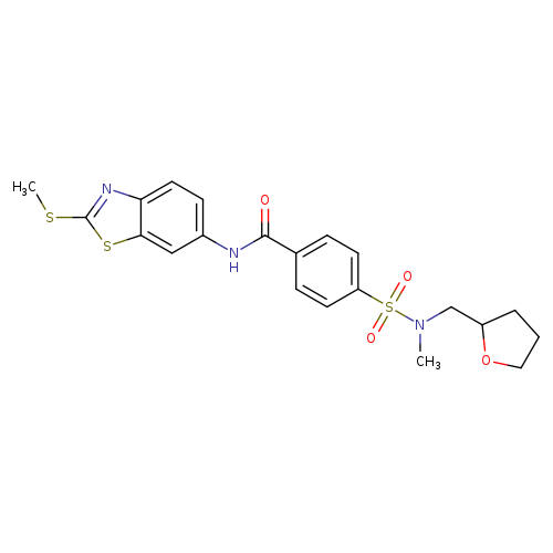 4-{methyl[(oxolan-2-yl)methyl]sulfamoyl}-N-[2-(methylsulfanyl)-1,3-benzothiazol-6-yl]benzamide
