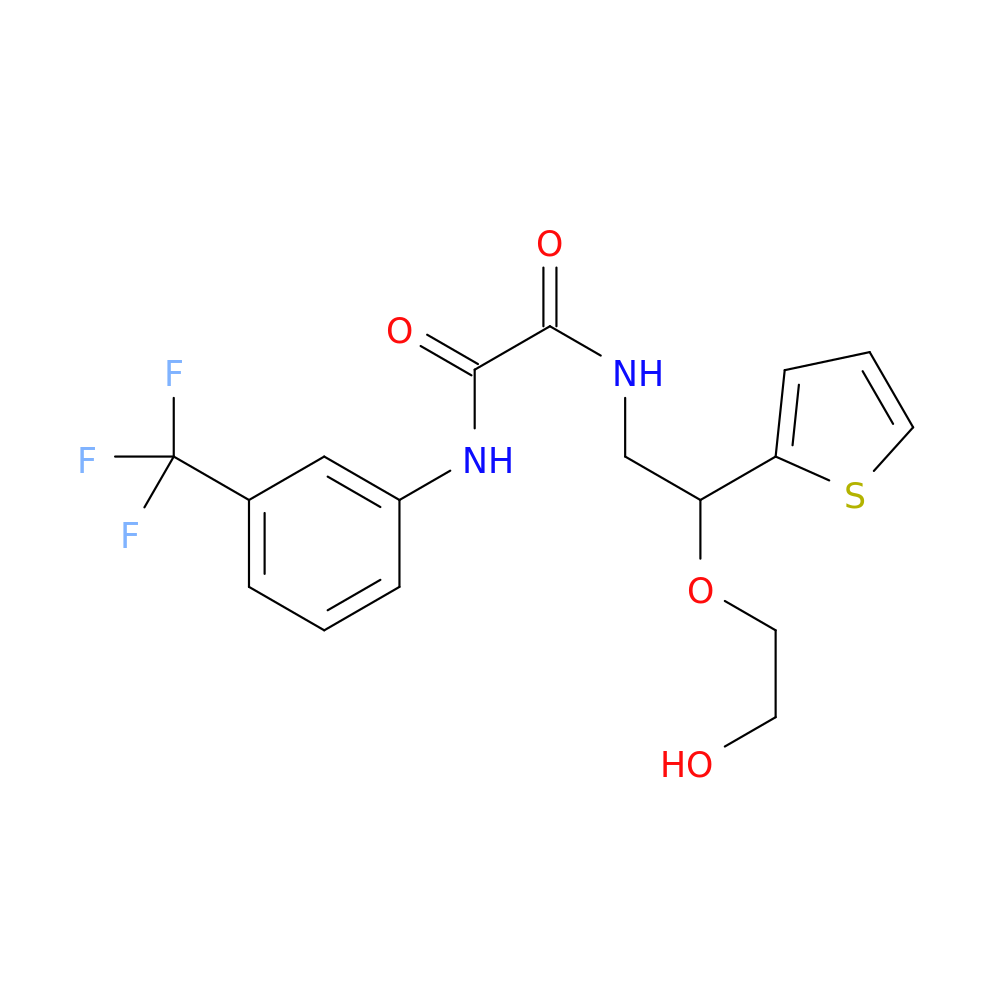 N-[2-(2-hydroxyethoxy)-2-(thiophen-2-yl)ethyl]-N'-[3-(trifluoromethyl)phenyl]ethanediamide