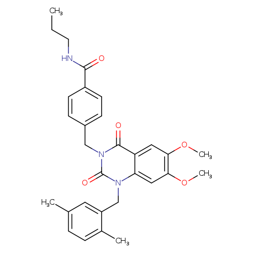 4-({1-[(2,5-dimethylphenyl)methyl]-6,7-dimethoxy-2,4-dioxo-1,2,3,4-tetrahydroquinazolin-3-yl}methyl)-N-propylbenzamide