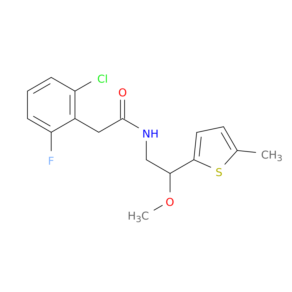 2-(2-chloro-6-fluorophenyl)-N-[2-methoxy-2-(5-methylthiophen-2-yl)ethyl]acetamide