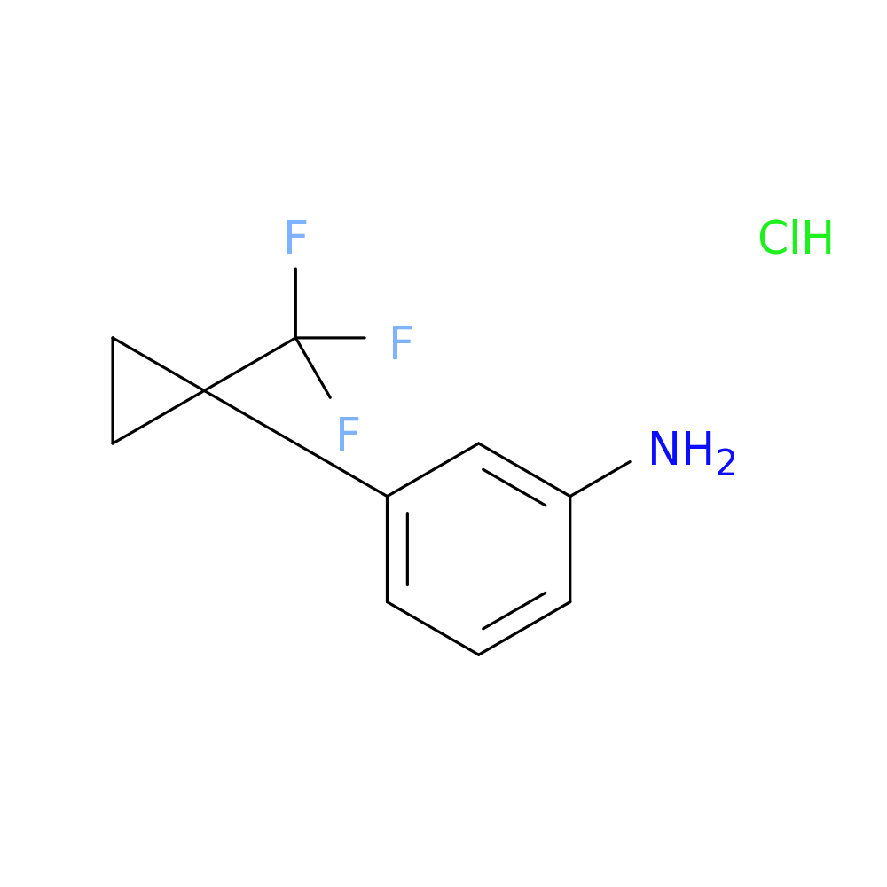 3-[1-(trifluoromethyl)cyclopropyl]aniline hydrochloride