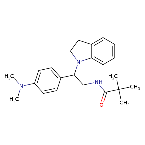 N-[2-(2,3-dihydro-1H-indol-1-yl)-2-[4-(dimethylamino)phenyl]ethyl]-2,2-dimethylpropanamide