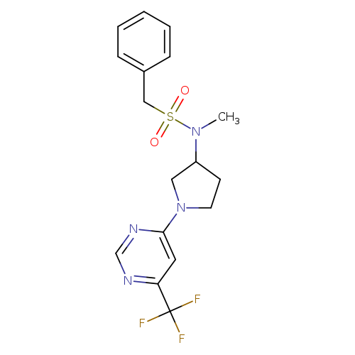 N-methyl-1-phenyl-N-{1-[6-(trifluoromethyl)pyrimidin-4-yl]pyrrolidin-3-yl}methanesulfonamide