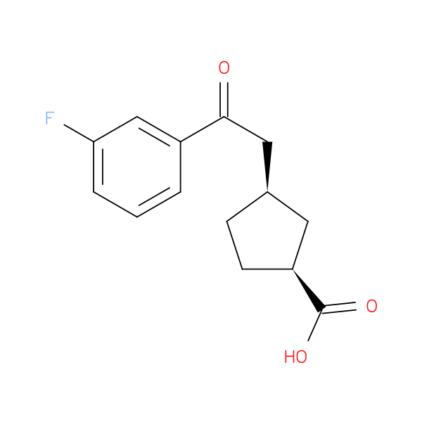 cis-3-[2-(3-Fluorophenyl)-2-oxoethyl]cyclopentane-1-carboxylic acid