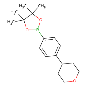 4,4,5,5-Tetramethyl-2-(4-(tetrahydro-2H-pyran-4-yl)phenyl)-1,3,2-dioxaborolane