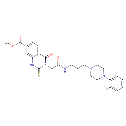methyl 3-[({3-[4-(2-fluorophenyl)piperazin-1-yl]propyl}carbamoyl)methyl]-4-oxo-2-sulfanylidene-1,2,3,4-tetrahydroquinazoline-7-carboxylate