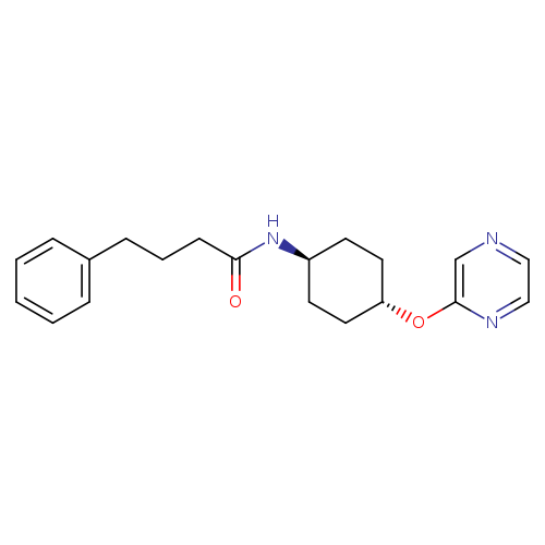 4-phenyl-N-[(1r,4r)-4-(pyrazin-2-yloxy)cyclohexyl]butanamide
