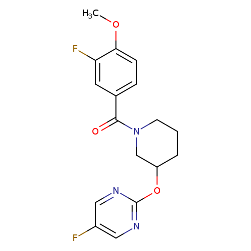 5-fluoro-2-{[1-(3-fluoro-4-methoxybenzoyl)piperidin-3-yl]oxy}pyrimidine