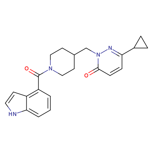 6-cyclopropyl-2-{[1-(1H-indole-4-carbonyl)piperidin-4-yl]methyl}-2,3-dihydropyridazin-3-one