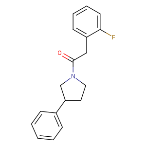 2-(2-fluorophenyl)-1-(3-phenylpyrrolidin-1-yl)ethan-1-one