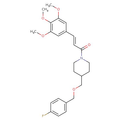 (2E)-1-(4-{[(4-fluorophenyl)methoxy]methyl}piperidin-1-yl)-3-(3,4,5-trimethoxyphenyl)prop-2-en-1-one