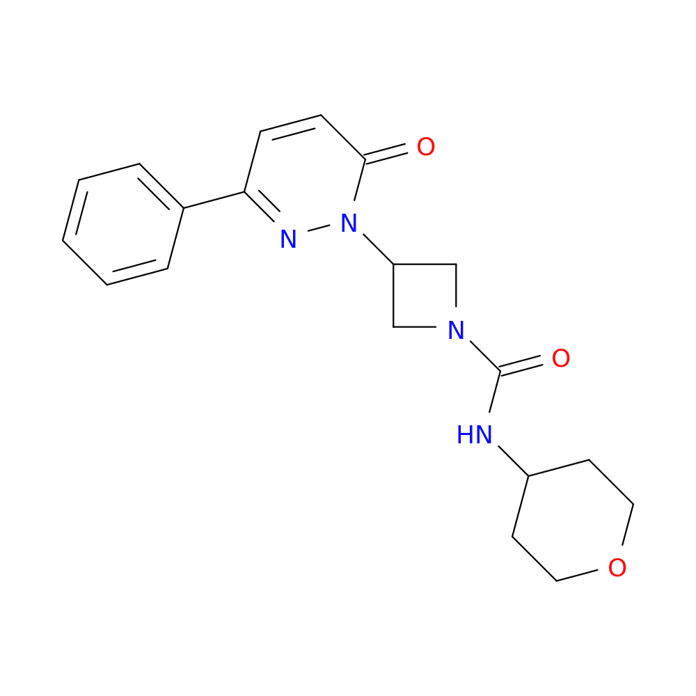 N-(oxan-4-yl)-3-(6-oxo-3-phenyl-1,6-dihydropyridazin-1-yl)azetidine-1-carboxamide