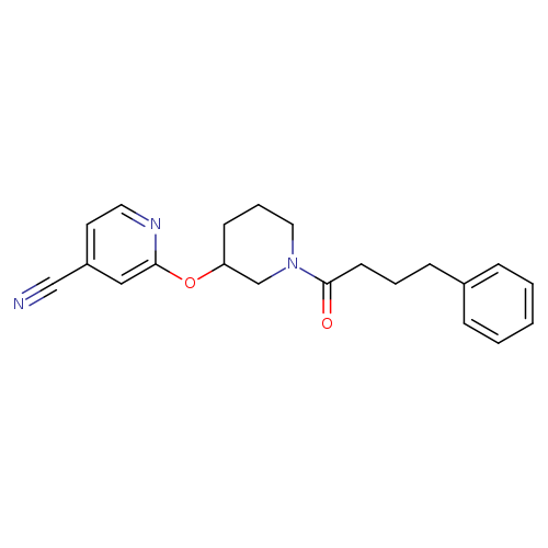 2-{[1-(4-phenylbutanoyl)piperidin-3-yl]oxy}pyridine-4-carbonitrile
