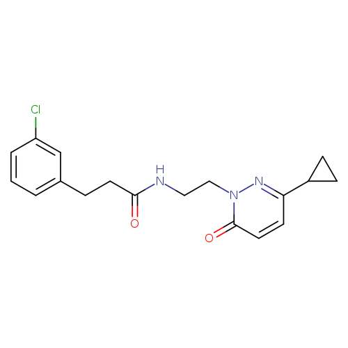3-(3-chlorophenyl)-N-[2-(3-cyclopropyl-6-oxo-1,6-dihydropyridazin-1-yl)ethyl]propanamide
