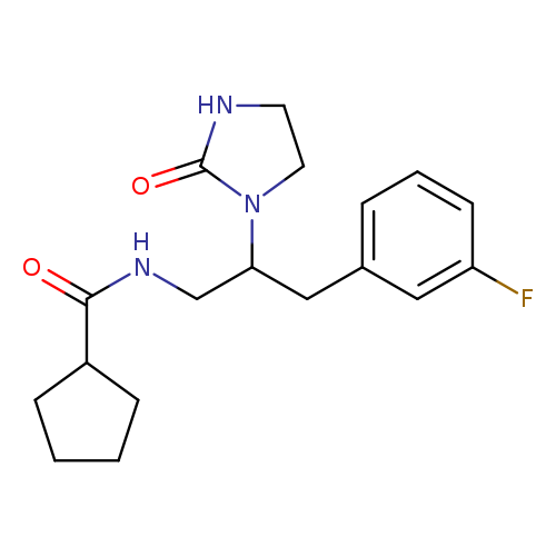 N-[3-(3-fluorophenyl)-2-(2-oxoimidazolidin-1-yl)propyl]cyclopentanecarboxamide