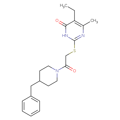 2-{[2-(4-benzylpiperidin-1-yl)-2-oxoethyl]sulfanyl}-5-ethyl-6-methyl-3,4-dihydropyrimidin-4-one