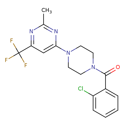 4-[4-(2-chlorobenzoyl)piperazin-1-yl]-2-methyl-6-(trifluoromethyl)pyrimidine