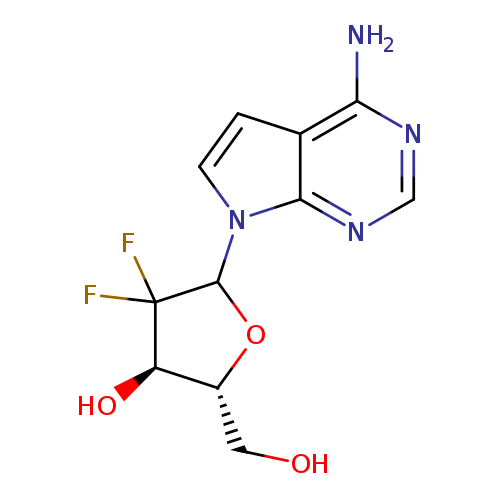 (2R,3R)-5-{4-amino-7H-pyrrolo[2,3-d]pyrimidin-7-yl}-4,4-difluoro-2-(hydroxymethyl)oxolan-3-ol