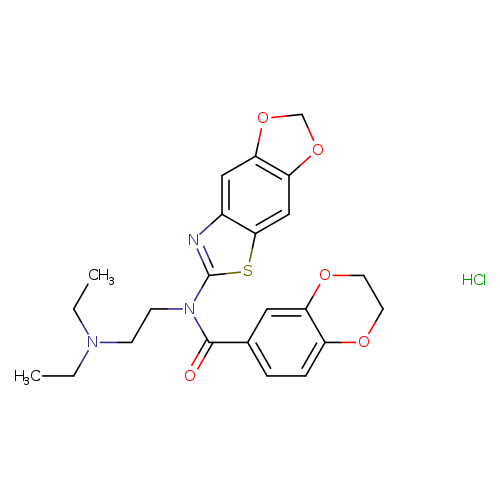 N-[2-(diethylamino)ethyl]-N-{4,6-dioxa-10-thia-12-azatricyclo[7.3.0.0^{3,7}]dodeca-1(9),2,7,11-tetraen-11-yl}-2,3-dihydro-1,4-benzodioxine-6-carboxamide hydrochloride