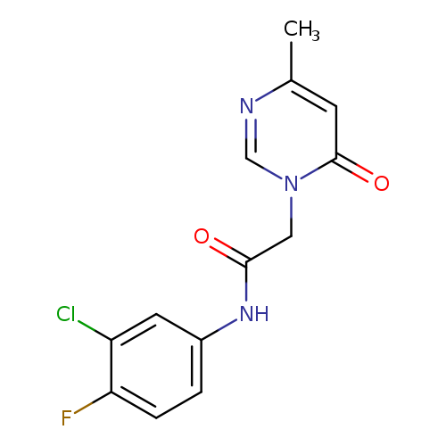 N-(3-chloro-4-fluorophenyl)-2-(4-methyl-6-oxo-1,6-dihydropyrimidin-1-yl)acetamide